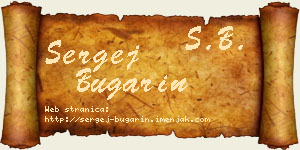 Sergej Bugarin vizit kartica